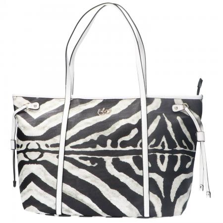 Shopper Donna Neverful zebra Bianche