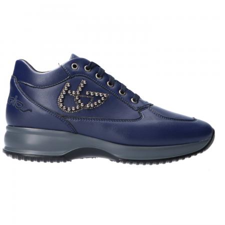 Sneakers Donna logo perle Blu