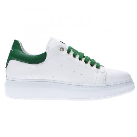 Sneakers Uomo 955 nappa bianca verde...