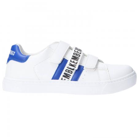 Sneakers Bambino Velcro logato Blu