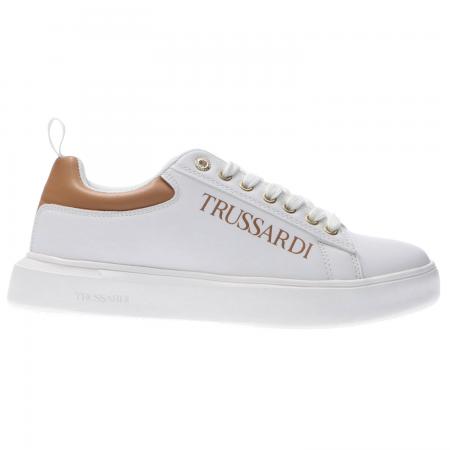 Sneakers Donna Yrias logo print Bianche