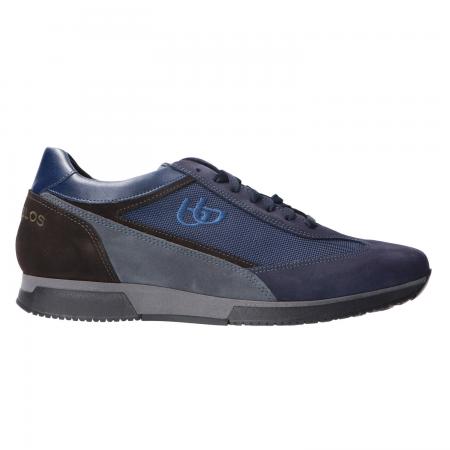 Sneakers Uomo Camoscio bicolore Blu