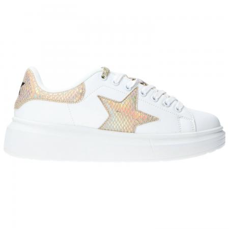Sneakers Donna Ecopelle con stella logo a...