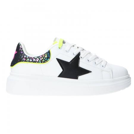 Sneakers Donna Ecopelle con stella logo a...