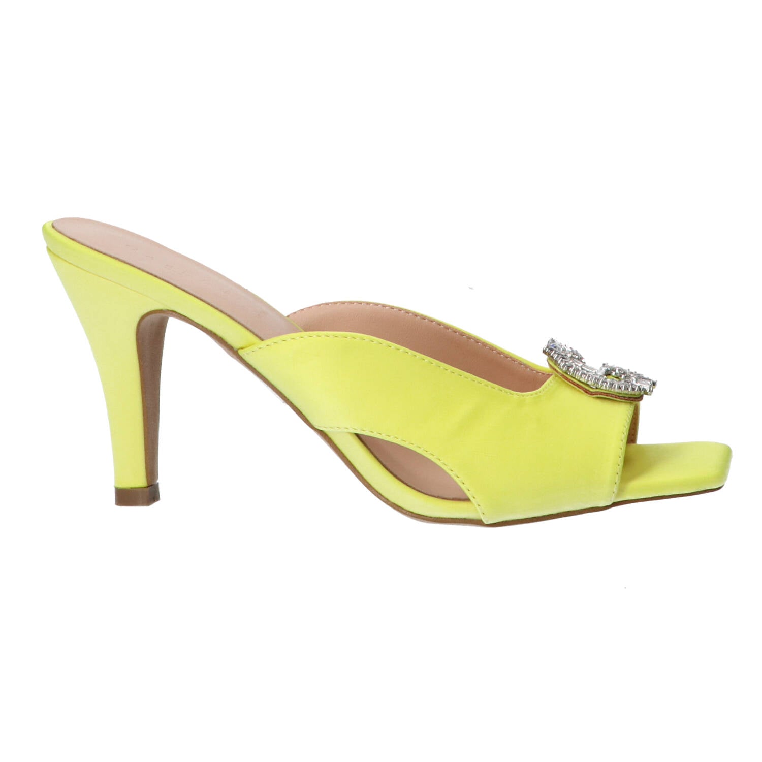 Gaelle Paris Sandali Sandali Sandalo in raso con logo strass Gialle