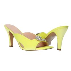 Sandali Sandalo in raso con logo strass Gialle