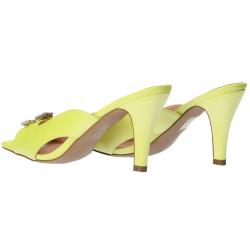 Sandali Sandalo in raso con logo strass Gialle