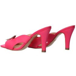 Sandali Sandalo in raso con logo strass Rosa