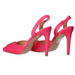 Decolletes Sandalo tacco e logo strass Rosa