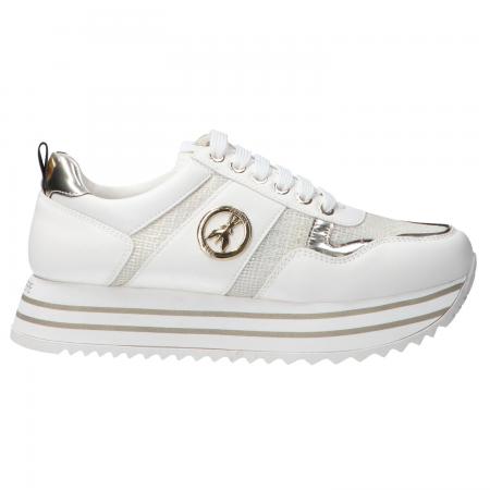 Sneakers Donna Ecopelle fondo PPJ152 Bianche