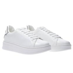 Sneakers Ecopelle rubber patch linea GACA Bianco