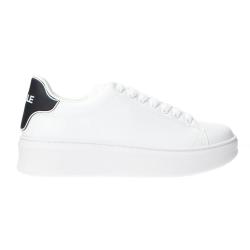Sneakers Ecopelle rubber patch linea GACA Bianco/nero