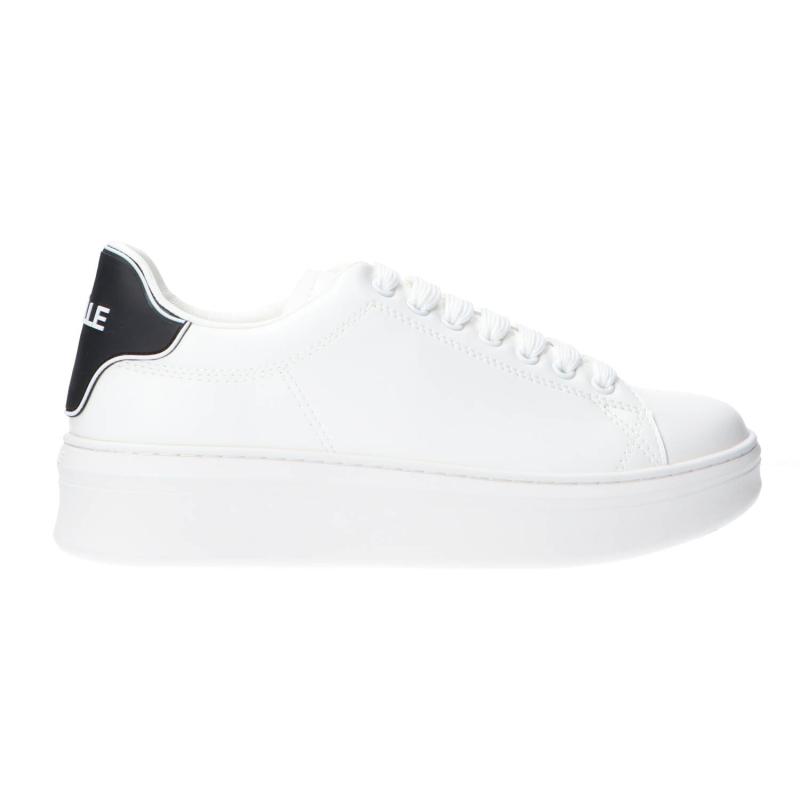 Sneakers Ecopelle rubber patch linea GACA Bianco/nero