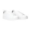 Sneakers Ecopelle rubber patch linea GACA Bianco/nero