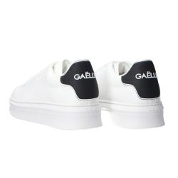 Sneakers Ecopelle rubber patch linea GACA Bianco/nero