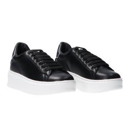 Sneakers Ecopelle rubber patch linea GACA Nero