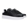 Sneakers Ecopelle rubber patch linea GACA Nere dietro bianco