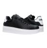 Sneakers Ecopelle rubber patch linea GACA Nere dietro bianco