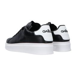 Sneakers Ecopelle rubber patch linea GACA Nere dietro bianco