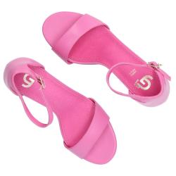 Sandali GD 811 tacco largo Fucsia