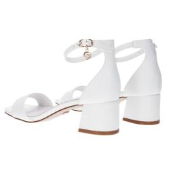 Sandali GD812 sandalo tacco largo Bianco