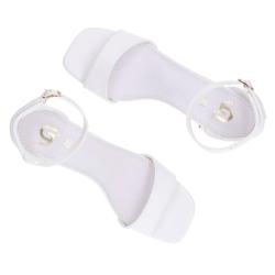 Sandali GD812 sandalo tacco largo Bianco