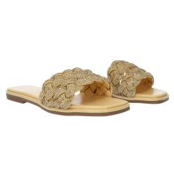 Sandali GP 477 strass Gialle