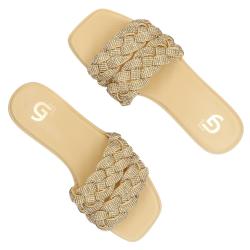 Sandali GP 477 strass Gialle