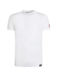 Dsquared2 T-shirt T-shirt D9M204480 BASIC T-SHIRT Bianco Rosso