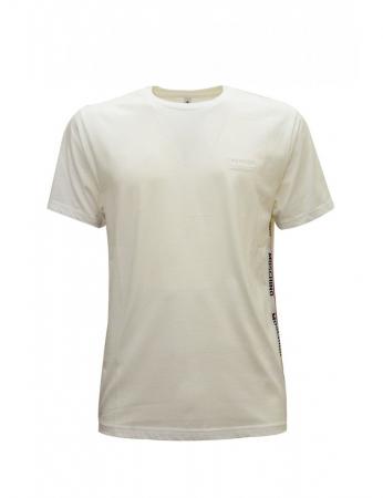 T Shirt Uomo BANDA LATERALE 0783 Bianco