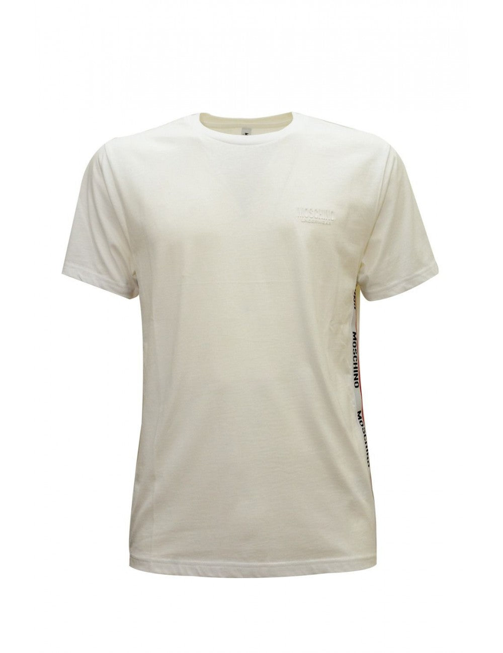Moschino T-shirt T-shirt BANDA LATERALE 0783 Bianco