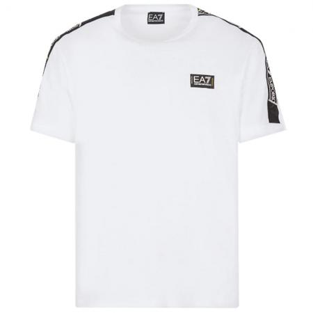 T Shirt Uomo EA7 BANDA Bianco