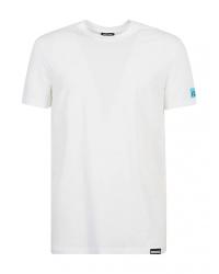 Dsquared2 T-shirt T-shirt D9M204480 BASIC T-SHIRT Bianco Azzurro