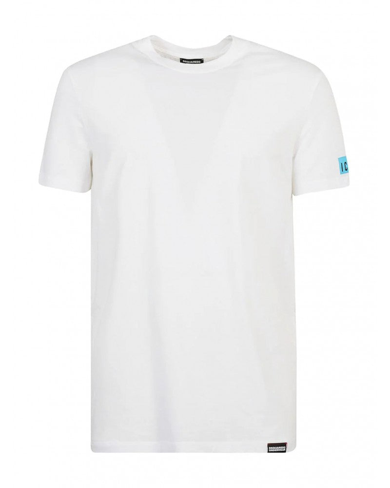 Dsquared2 T-shirt T-shirt D9M204480 BASIC T-SHIRT Bianco Azzurro