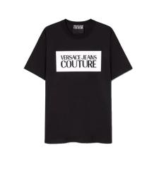 Versace T-shirt T-shirt 74GAHF07 R LOGO SQUARE Nero