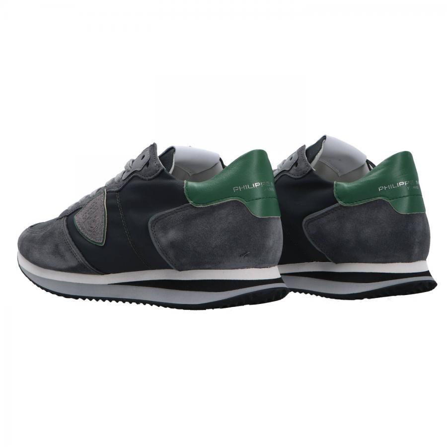 ★Philippe Model(Men)★TRPX Sneaker★Cordura/Gris Trpx Sneakers: Man's Black/White Shoes | Philippe Model Paris