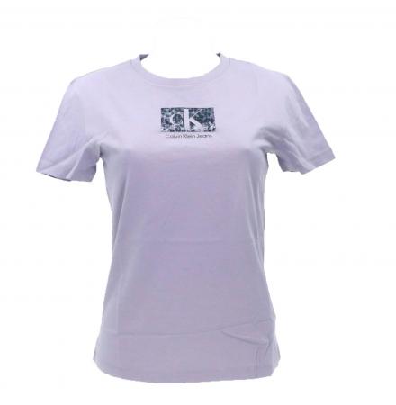T Shirt Donna Printed slim logo lilla
