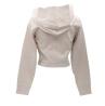 Calvin Klein Felpe Felpe Eggshell croptop Beige - Foto 3
