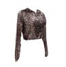 Jaycì Felpe Felpe Crop top paillettes 91029 Nero paillettes multicolor - Foto 2