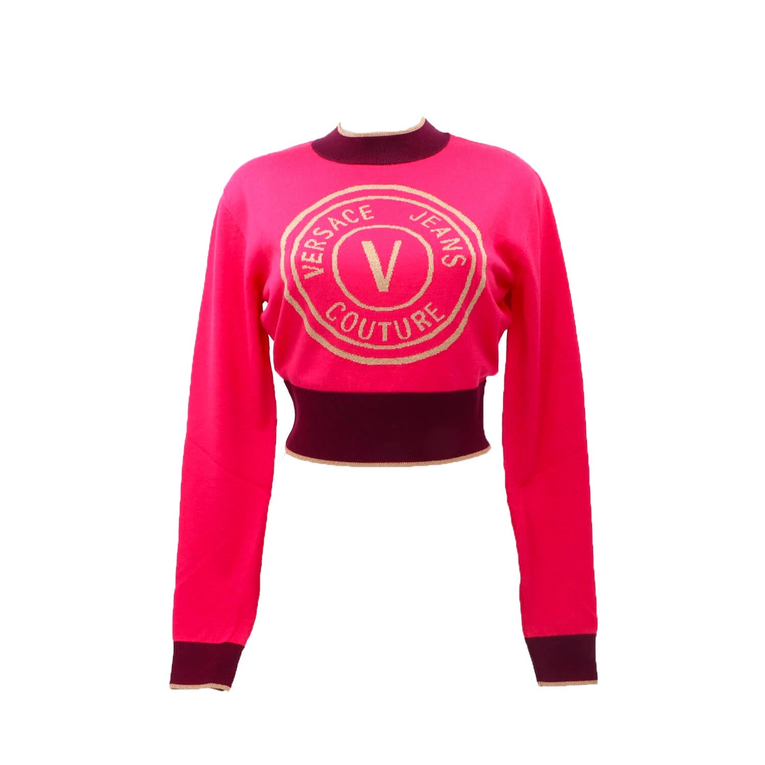 Versace Maglioni Maglioni 75HAFM21 WOOL V EMBLEM Fucsia