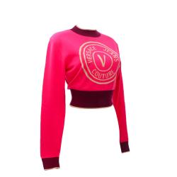 Maglioni 75HAFM21 WOOL V EMBLEM Fucsia