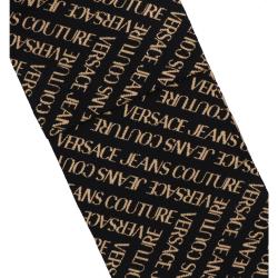 Versace Sciarpe Sciarpe 75GA2H52 ALLOVER LOGO LUREX Nero Oro