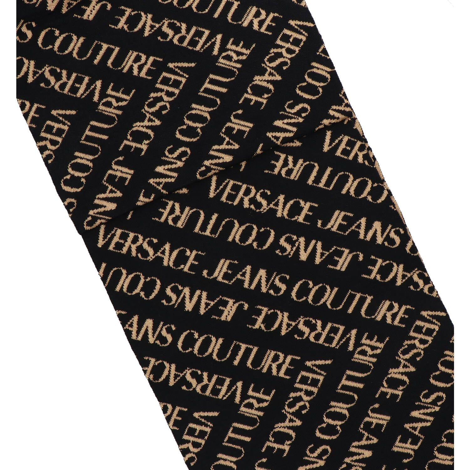 Versace Sciarpe Sciarpe 75GA2H52 ALLOVER LOGO LUREX Nero Oro
