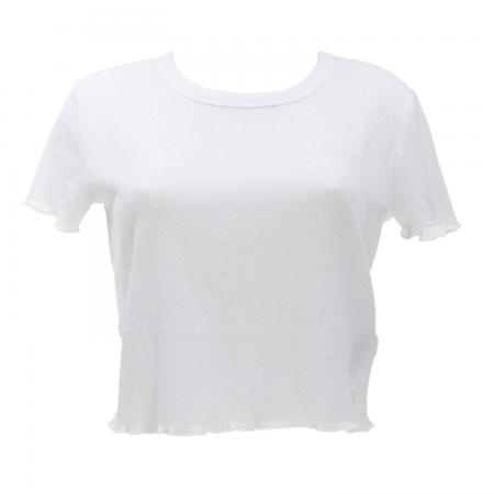 T Shirt Donna W3GP34KBQI0 CROP Bianco