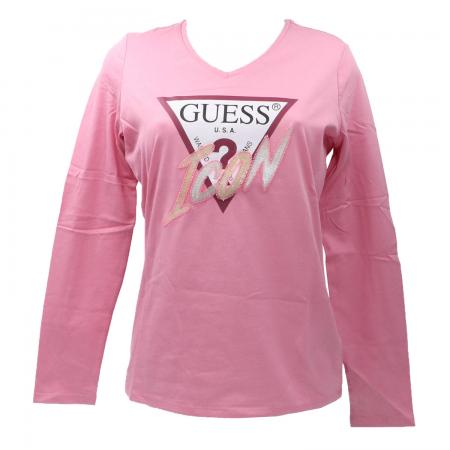 T Shirt Donna W3RI13I3Z14 VN ICON LUNG. Rosa