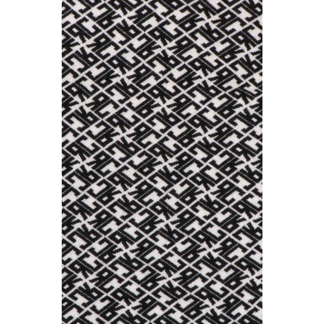 SCARF MANAK Bianco Nero Logo 2