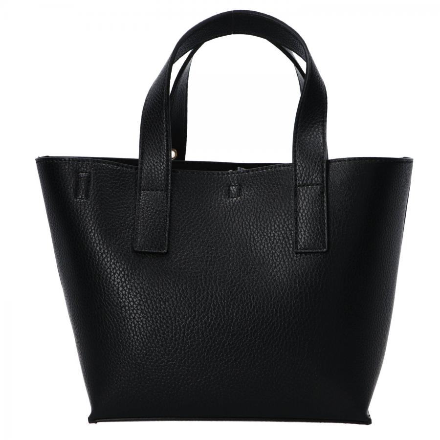 Borsa tote con fibbie Nero Donna