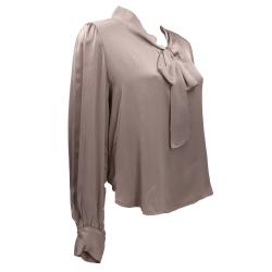 Blusa BLUSA FIOCCO COLLO Grigio Tortora