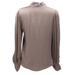 Blusa BLUSA FIOCCO COLLO Grigio Tortora