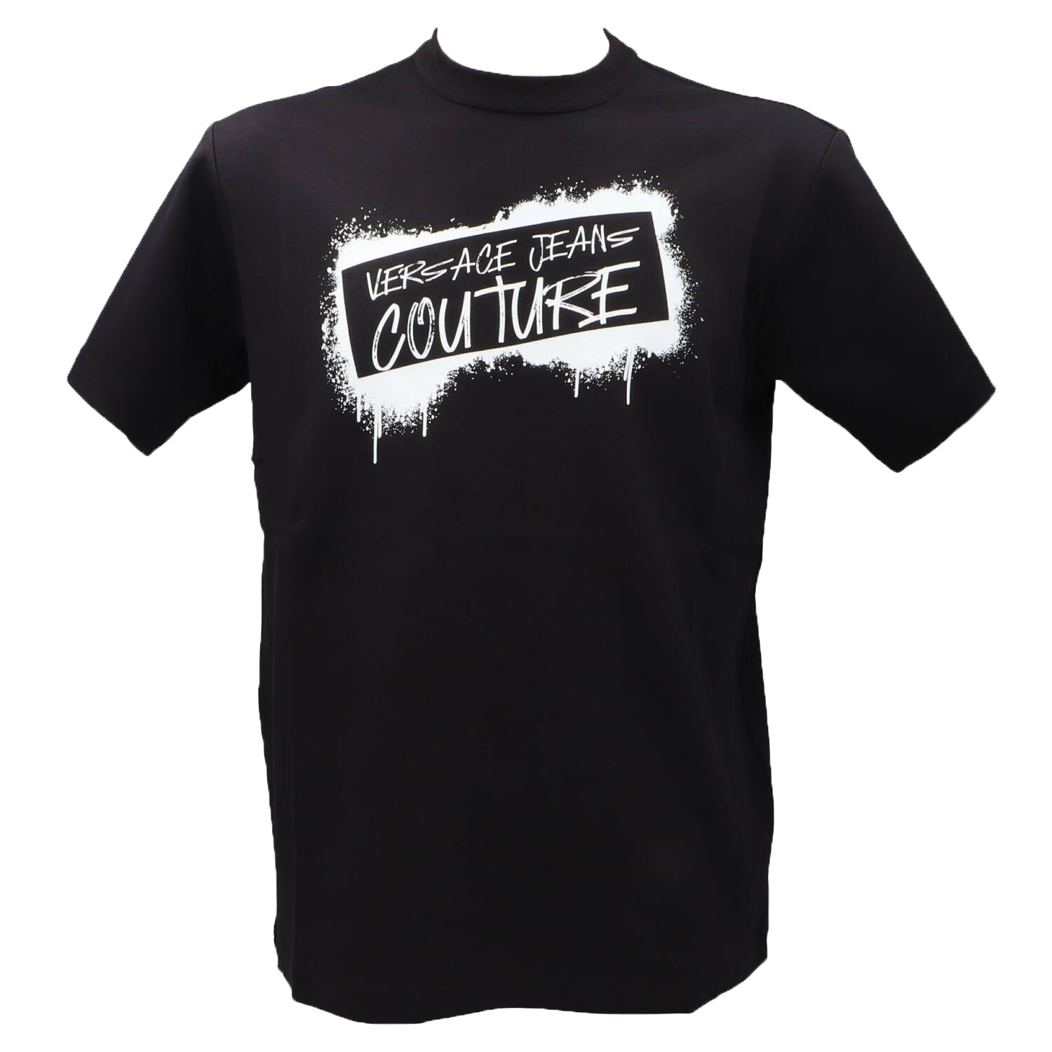Versace T-shirt T-shirt 75GAHT14 LOGO GRAFFITI Nero